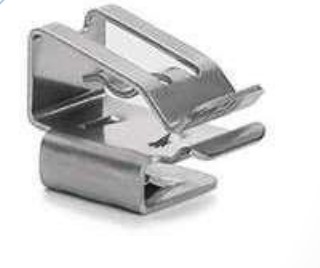 Metal edge clip 17x9.5 mm, 1.5 - 2.0 mm panel thickness, 5-7.7 cable range :
